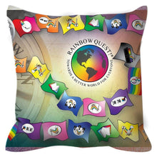 Load image into Gallery viewer, Outdoor Pillows with a Rainbow Quest! Attitude - The Rainbow Quest! Treasure Chest