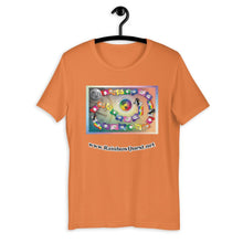 Load image into Gallery viewer, Rainbow Quest! game board Short-Sleeve Unisex T-Shirt - The Rainbow Quest! Treasure Chest