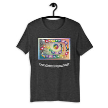 Load image into Gallery viewer, Rainbow Quest! game board Short-Sleeve Unisex T-Shirt - The Rainbow Quest! Treasure Chest