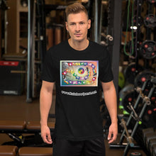Load image into Gallery viewer, Rainbow Quest! game board Short-Sleeve Unisex T-Shirt - The Rainbow Quest! Treasure Chest