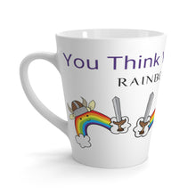 Load image into Gallery viewer, You Think You Know Me? is one of the favorite categories on the RBQ playing board!  This Latte Mug asks the BIG question that begs a conversation over coffee! Don&#39;t leave them wondering! BEGIN the conversation with PRIDE!
