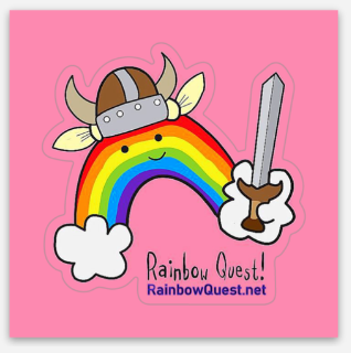 Rainbow Quest! Viking Sticker (Die-cut) - The Rainbow Quest! Treasure Chest