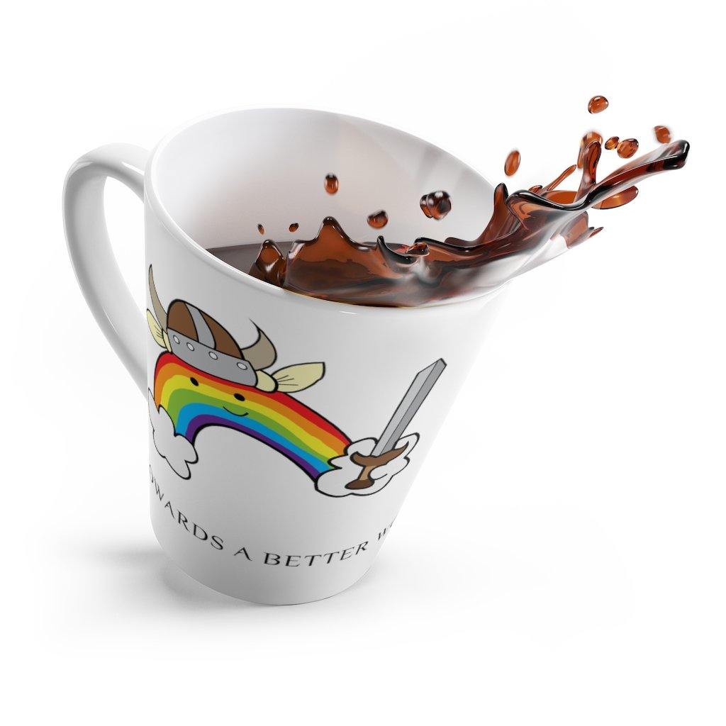Rainbow Viking Latte mug (12 oz) - The Rainbow Quest! Treasure Chest
