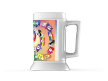 Load image into Gallery viewer, Pride-Size (16oz) Mug with Rainbow Path Towards a Better World - The Rainbow Quest! Treasure Chest
